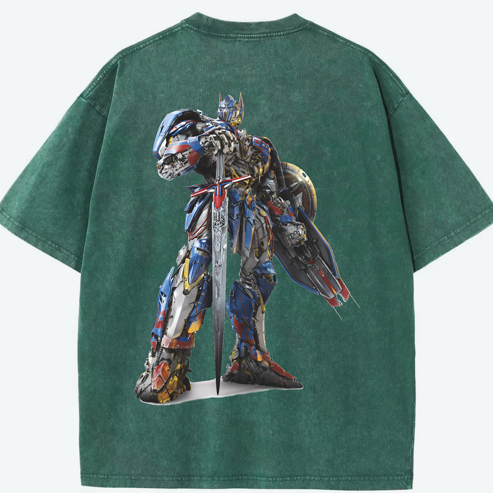 （画像用） Transformers トランスフォーマー 綿100% ヴィンテージ風 半袖Tシャツ（背面プリント）